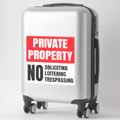Privé eigendom Geen aanvraag Sticker (Koffer)