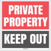 Privé-eigendom is buiten gebruik sticker (Vel)