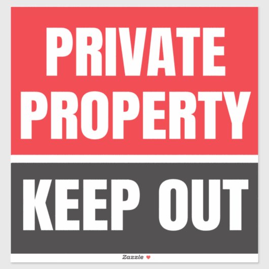 Privé-eigendom is buiten gebruik sticker (Vel)