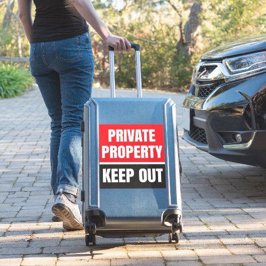 Privé-eigendom is buiten gebruik sticker (Koffer Insitu)