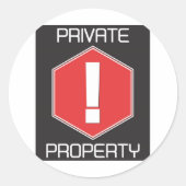 Privé-eigendom Ronde Sticker (Voorkant)