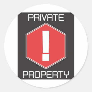 Privé-eigendom Ronde Sticker