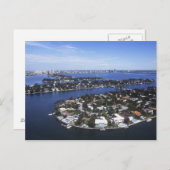Privé-eilandhuizen in Biscayne Bay, Star Briefkaart (Voorkant / Achterkant)