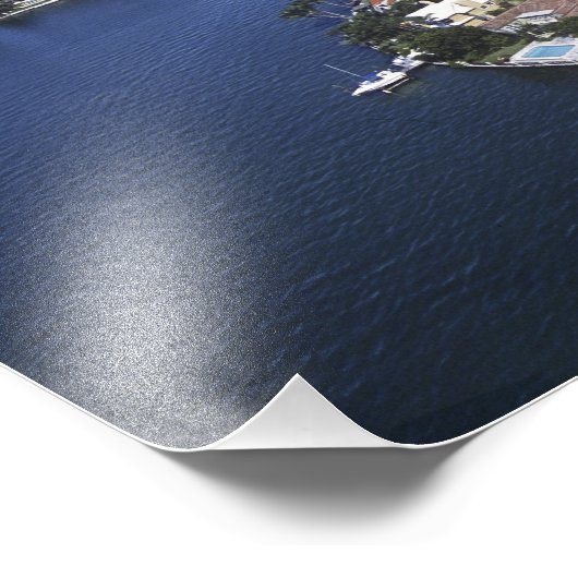 Privé-eilandhuizen in Biscayne Bay, Star Foto Afdruk (Hoek)