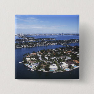 Privé-eilandhuizen van Biscayne Bay, Star Vierkante Button 5,1 Cm