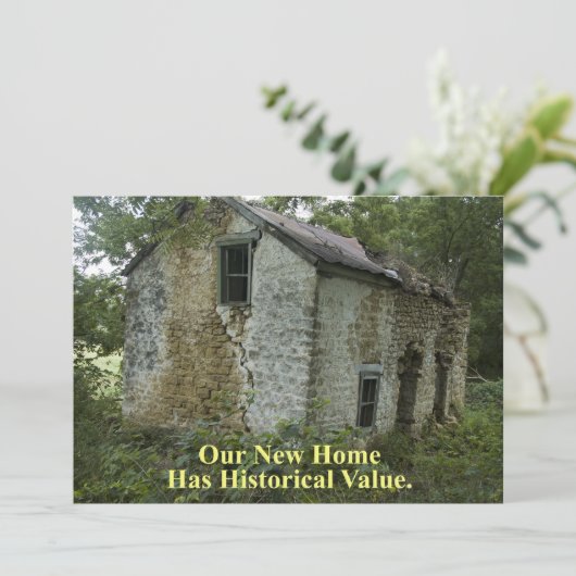Privé Funny Change of Address Card - Historisch Aankondiging (Staand voorkant)