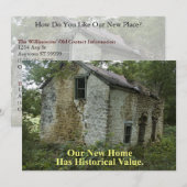 Privé Funny Change of Address Card - Historisch Aankondiging (Voorkant / Achterkant)