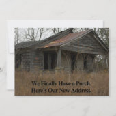 Privé Funny Change of Address Card: New Porch Aankondiging (Voorkant)