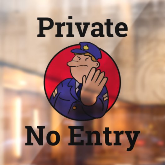 Privé Geen Venster van de Ingang Transparant Teken Raamsticker (Vel 2)