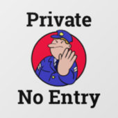 Privé Geen Venster van de Ingang Transparant Teken Raamsticker (Vel)