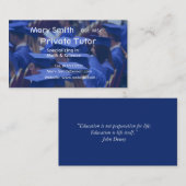 Privé-gesprekspartner/leraar/persoonlijke gespreks visitekaartje (Voorkant / Achterkant)