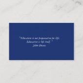 Privé-gesprekspartner/leraar/persoonlijke gespreks visitekaartje (Achterkant)