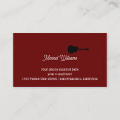 Privé gitaar muziek lessen visitekaartje (Achterkant)