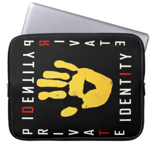 Privé Identiteit ID Palm Laptop Sleeve