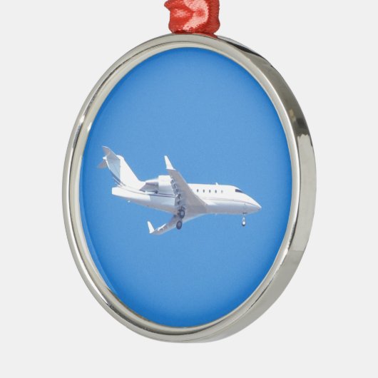 Privé-jet. Metalen Ornament (Links)