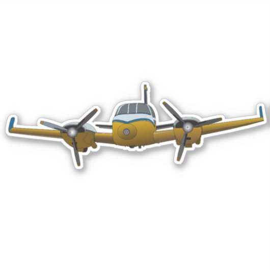 Privé-jet. Sticker (Voorkant)