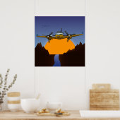 Privé-jet. Zonnetijd. Poster (Keuken)