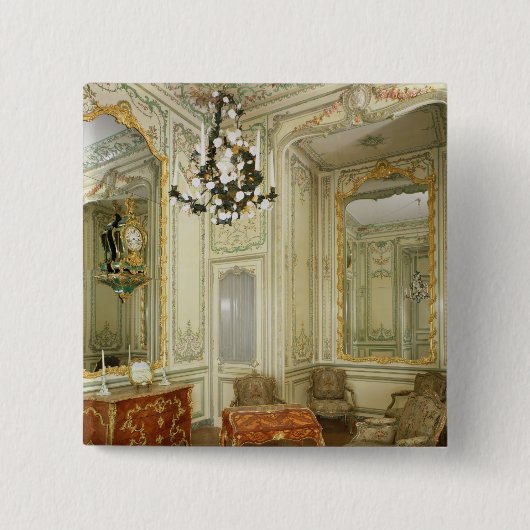 Privé kamer van de Dauphine Marie-Josephe Vierkante Button 5,1 Cm (Voorkant)