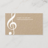 Privé lessen Muziekleraar Rustiek Kraft Visitekaartje (Achterkant)