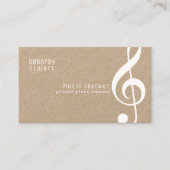 Privé lessen Muziekleraar Rustiek Kraft Visitekaartje (Voorkant)