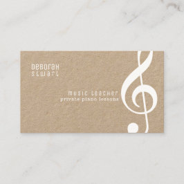 Privé lessen Muziekleraar Rustiek Kraft Visitekaartje