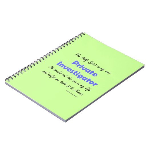 privé-onderzoeker notitieboek (Linkerzijde)