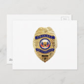 privé-onderzoekersbadge briefkaart (Voorkant / Achterkant)