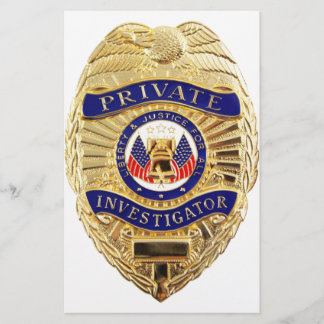 privé-onderzoekersbadge briefpapier