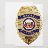 privé-onderzoekersbadge briefpapier (Voorkant / Achterkant)