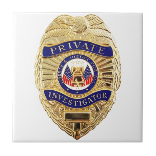 privé-onderzoekersbadge tegeltje (Voorkant)