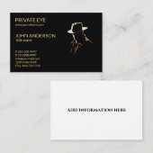 Privé oog Moderne Private Investigator Business C Visitekaartje (Voorkant / Achterkant)