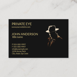 Privé oog Moderne Private Investigator Business C Visitekaartje