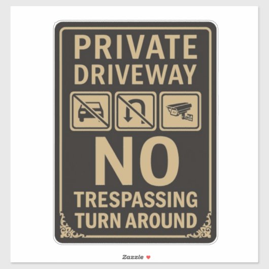 Privé oprit zonder overschrijving sticker (Vel)
