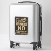 Privé oprit zonder overschrijving sticker (Koffer)