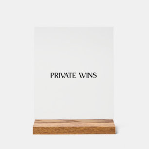 Privé Overwinningen Houten en Acryl Bureaublad Naa Bord