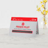 Privé Piloot Inloggen Gefeliciteerd Kaart (Gele Bloem)