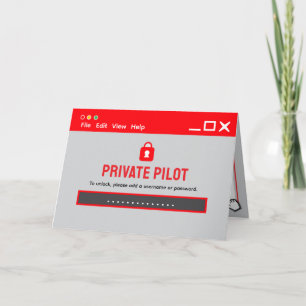 Privé Piloot Inloggen Gefeliciteerd Kaart