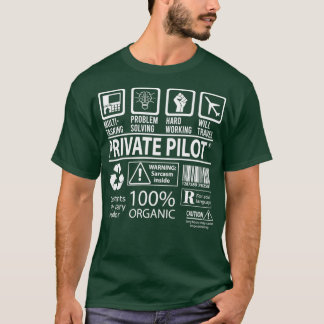 Privé Pilot MultiTasking Gecertificeerd object met T-shirt