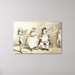 Privé praktijk voorafgaand aan de bal, van Scene Canvas Afdruk