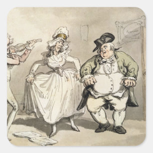 Privé praktijk voorafgaand aan de bal, van Scene Vierkante Sticker