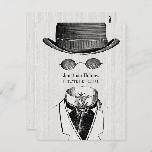Privé rechercheur Onzichtbaar Man Briefkaart (Voorkant / Achterkant)