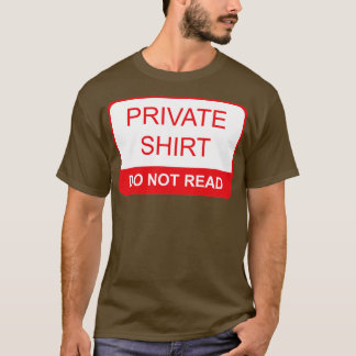 Privé-Shirt Niet lezen T-shirt