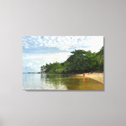 Privé Strand kust Landschap Reis Fotografie Canvas Afdruk (Voorkant)