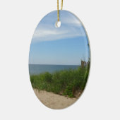 Privé-strand op Lake Michigan Keramisch Ornament (Links)