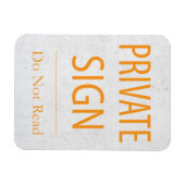 Privé-teken niet lezen magneet (Horizontaal)