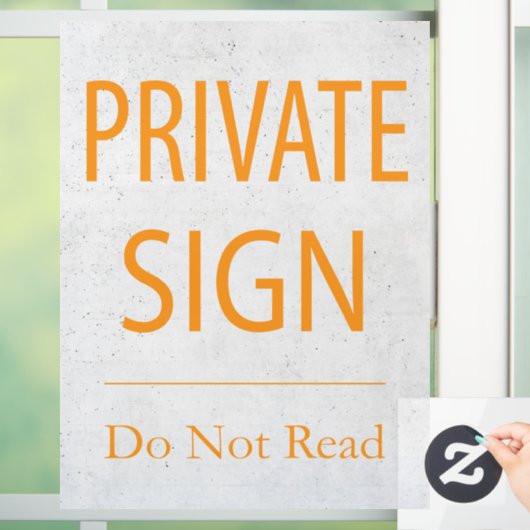 Privé-teken niet lezen raamsticker (Huis)