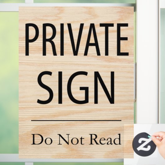 Privé-teken niet lezen raamsticker (Huis)