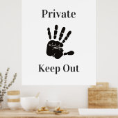 Privé-uitsluiting Poster (Keuken)