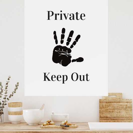 Privé-uitsluiting Poster (Keuken)