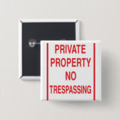 privé vierkante button 5,1 cm (Voorkant /achterkant)